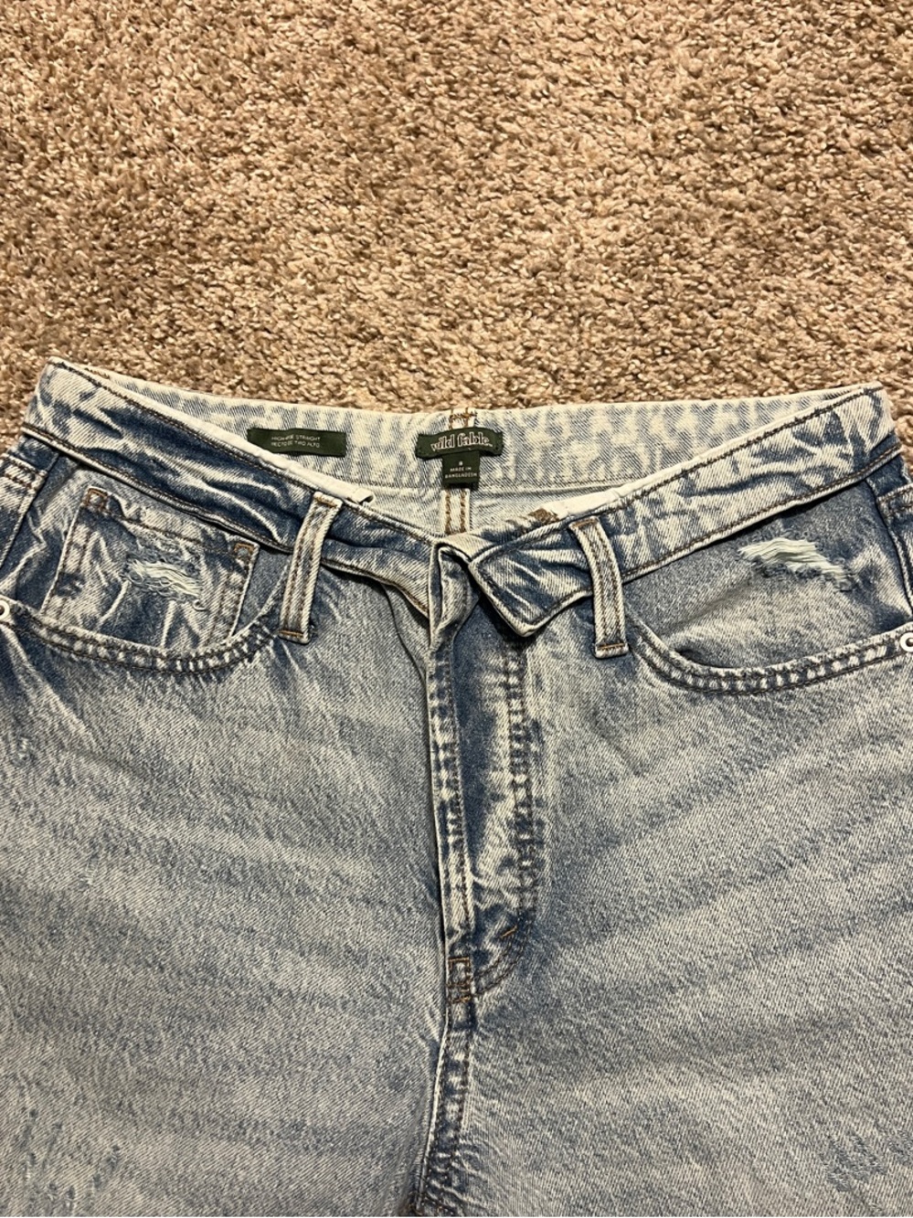 Wild Fable Foldover Light Wash Jeans